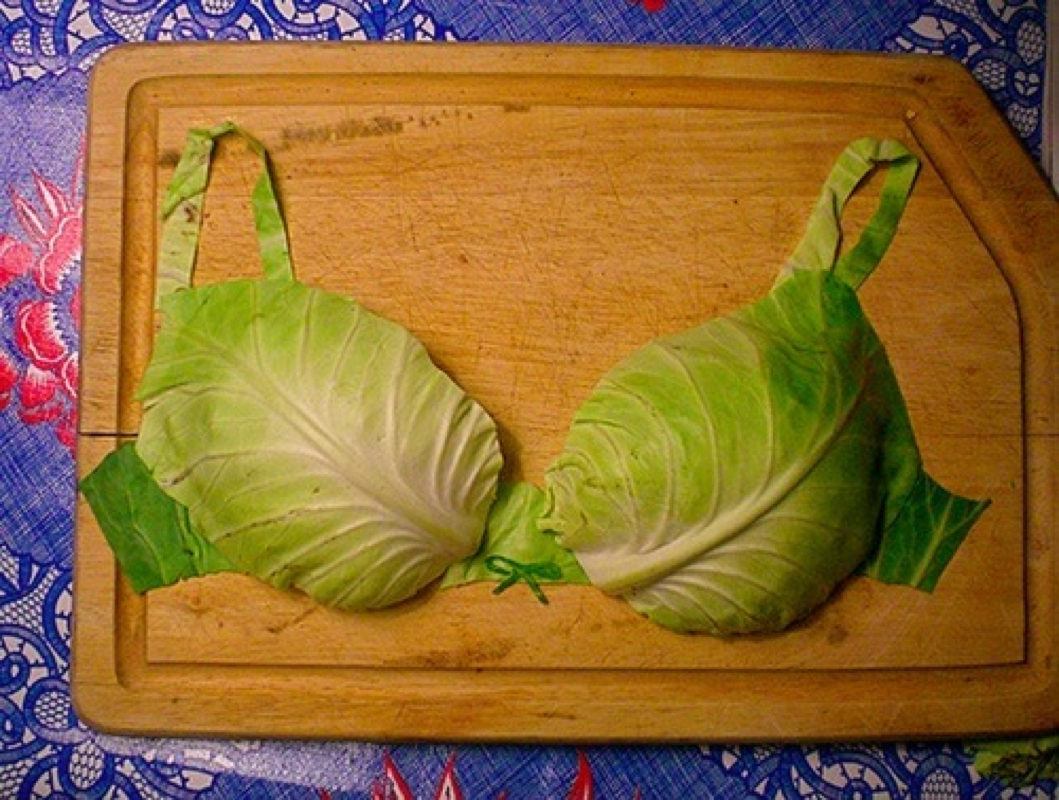 Wear your super green as a lettuce bra
